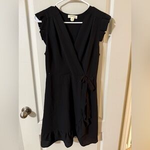 Black ruffle dress